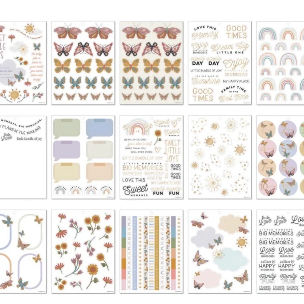 The Happy Planner-Beloved Butterflies Baby LARGE VALUE PACK STICKERS